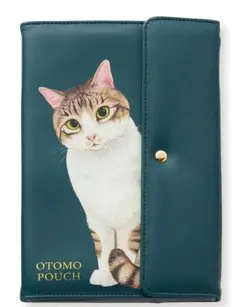 新品 フェリシモ 猫がのぞくマルチポーチ 1 キジ白 ねこ ネコ 猫