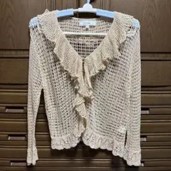 ★美品★ クローネ　綿レースカーディガン