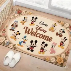 買うほどお得♪【新品】コスプレミッキー40cm×60cmウェルカムマット