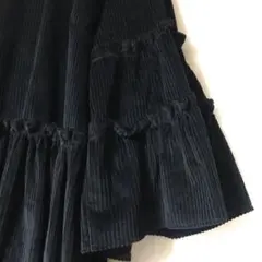サンタモニカ チュニック 膝丈ワンピース コーデュロイ リメイク フリル