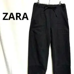 ザラ　ZARA ダークグレー　ワークパンツ カーゴパンツ　EUR Sサイズ