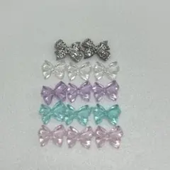 ネイルパーツ　クリアカラーのりぼん