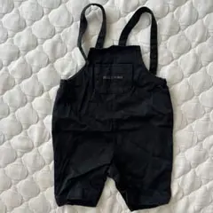 COMME CA DU MODE ブラック　オーバーオール　サロペット 80