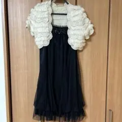 パーティドレス 結婚式ドレス　ファーボレロ