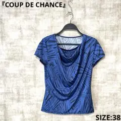 日本製【COUP DE CHANCE】総柄半袖カットソー　SIZE38