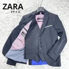 美品✨ZARA テーラードジャケット　ジレ　2つボタン　黒