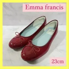 ❣️美品❣️エマフランシス バレエシューズ エナメルパンプス 撥水加工 23 赤