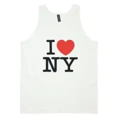 白M新品アイラブニューヨークLOVENEWYORKタンクトップI♡NY
