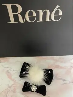 ルネ❤️ファー リボンブローチ