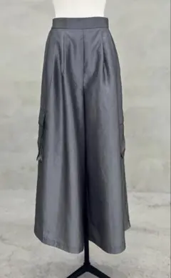 【Lig. /リグドット】wide cargo pants グレー