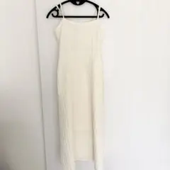 アイボリー キャミソール ロングワンピース