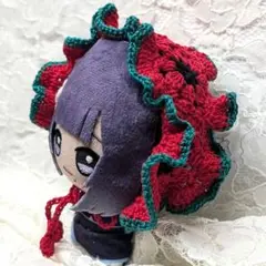 〈スイカ〉レッド×グリーン×ブラック　ぬい服　ヘッドドレス　にじぬい　ちびぐるみ