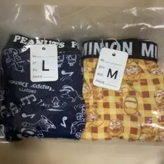 必ずプロフィールチェック　PEANUTS・ミニオン レディース下着セット L・M