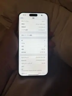 Apple iPhone 16 Pro Max 256GB，バッテリーは100％