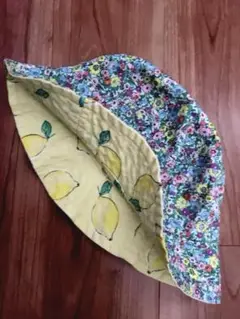 美品◎レモン×花柄　リバーシブル　帽子　ネクスト　babygap リバティ風