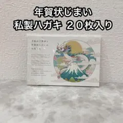 ◯年賀状じまい 20枚入り かっこいい 辰 龍 ドラゴン 私製はがき