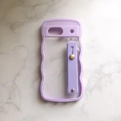 Google Pixel 8a クリアケース カバー クリア パープル 紫