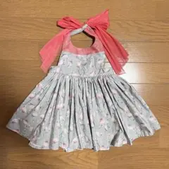 MARLMARL マールマール フラミンゴ柄エプロン ベビー80〜90cm