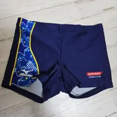美品140 Mizuno ネイビー 水着 星柄 KONAMI