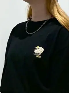 ロデオクラウンズ ヒツジくんワンポイントＴシャツ ユニセックスサガラ刺繍モコモコ