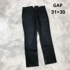 【ギャップ】ストレートパンツ カジュアル (31×30) スリム 黒