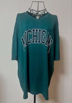 shein グリーン t ロゴ ビックシルエット