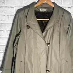 【ramowear】ロングコート (11号) カーキ 裏起毛 トレンチコート