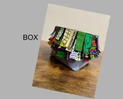 ヒラヒラBOXボックス小サイズ　アフリカンアフリカ生地