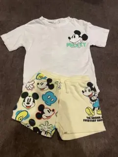 ミッキーマウス Tシャツとショートパンツ セット 100cm