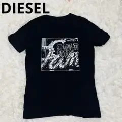DIESEL ディーゼル　Tシャツ　プリント　黒　ブラック　S