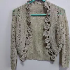 ＊未使用品＊お花モチーフボレロ カーデガン