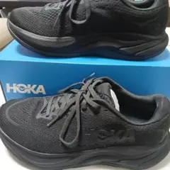 HOKA ブラック スニーカー25.5 リンコン4 ワイド