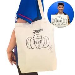 松山画伯作ドアライラストトートバッグ　ドアラ