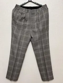リンクス　ゴルフ　チェック　古着　ツータックスラックス
