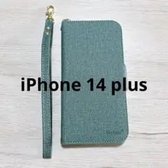 iPhone 14 plus ケース 手帳型 カード収納 ミントグリーン