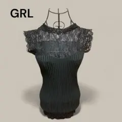 GRL ノースリーブトップス ブラック