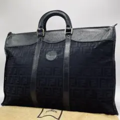 ✨最高峰•高級✨FENDI ボストンバッグ ズッカ柄 FFロゴ レザー ブラック