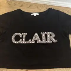enda CLAIR ストーン付き黒Tシャツ