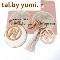 新品 yumiバッグチャーム ゴールド白2点セット お月見風 タッセル しまむら