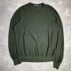 ▼イタリア製　ブルックスブラザーズ　クルーネックニット【2XL】ウール　薄手
