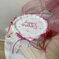 【✅即購入可能】クレイケーキ 粘土ケーキ 食品サンプル バースデーケーキ ピンク