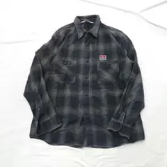 BEN DAVIS グレー系 ネルシャツ 長袖 チェック L