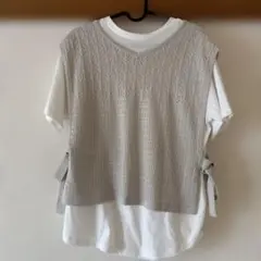 ikka レイヤード Tシャツ M