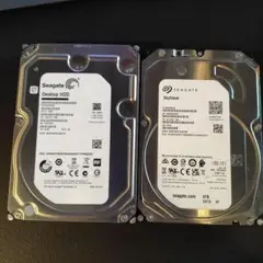 Seagate 6TB、4TB HDD 使用時間０時間～１００時間以内2台セット
