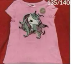 ☆新品☆H&M Tシャツ ユニコーンスパンコールリバーシブル♡135/140