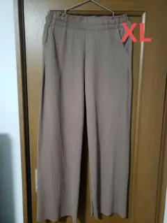 プリーツワイドパンツ【XL】