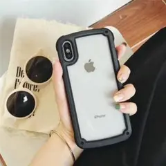 iPhone12Proケース アクリルタイプ 黒 クリア