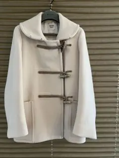 エルメス★ダッフルコート ホワイト サイズ36 レディース
