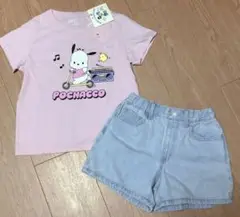 新品！ユニクロ★お得なセット販売★ポチャッコ Tシャツ★デニムショートパンツ