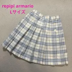 repipi armario チェック柄プリーツスカート L